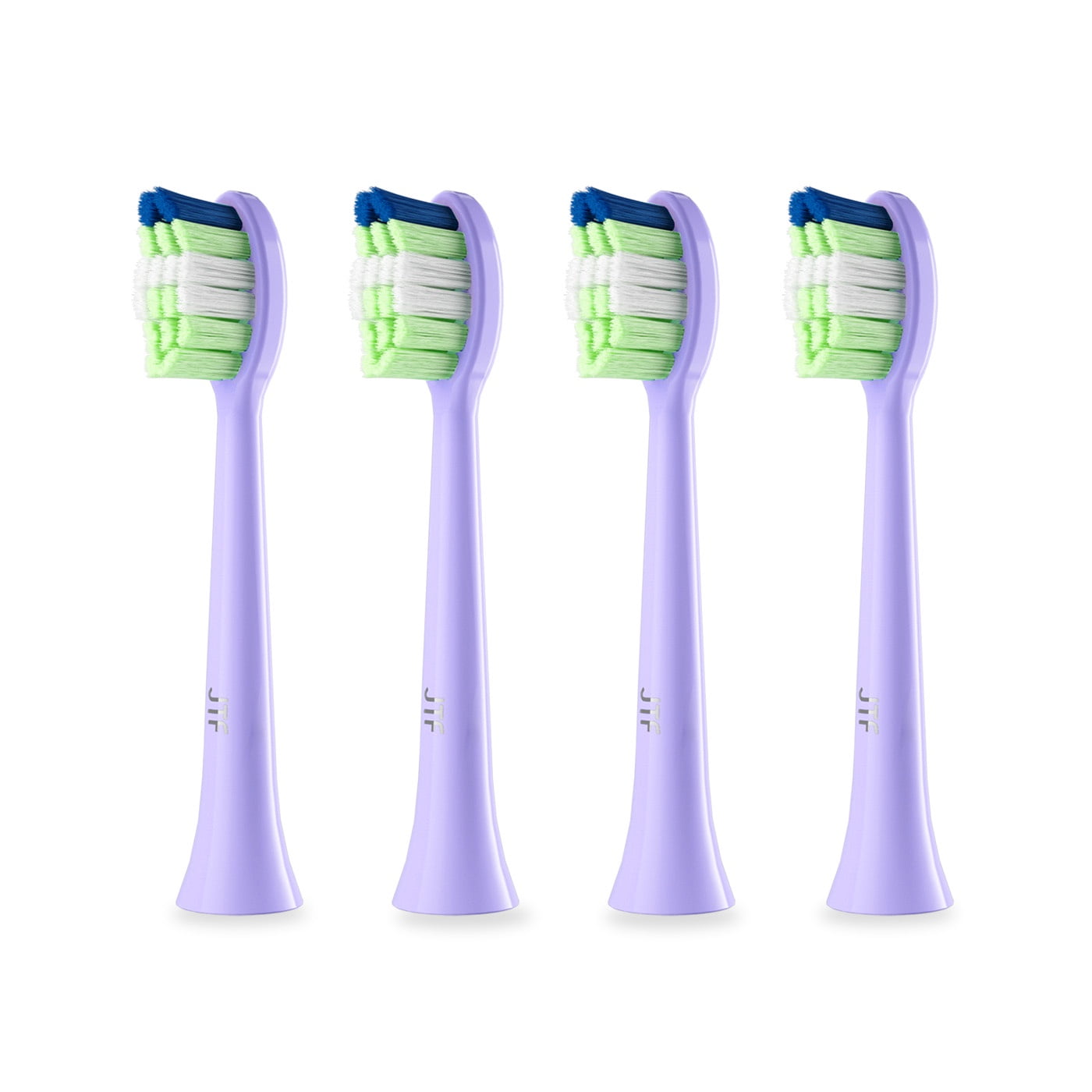 JTF Sonic Smart Toothbrush Genuine Standard Brush Heads, 4 Pack, Purple, P200