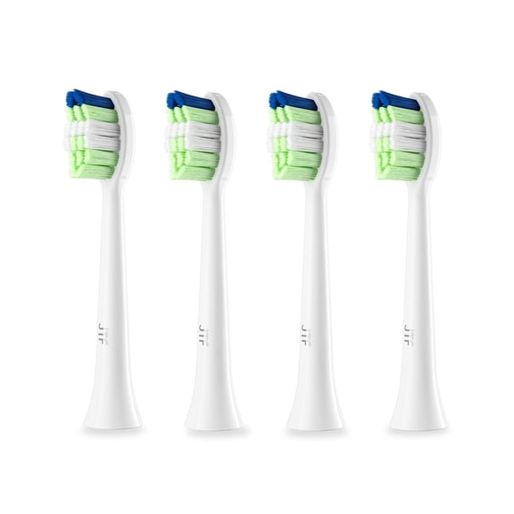 JTF Sonic Smart Toothbrush Genuine Standard Brush Heads, 4 Pack, White, P200