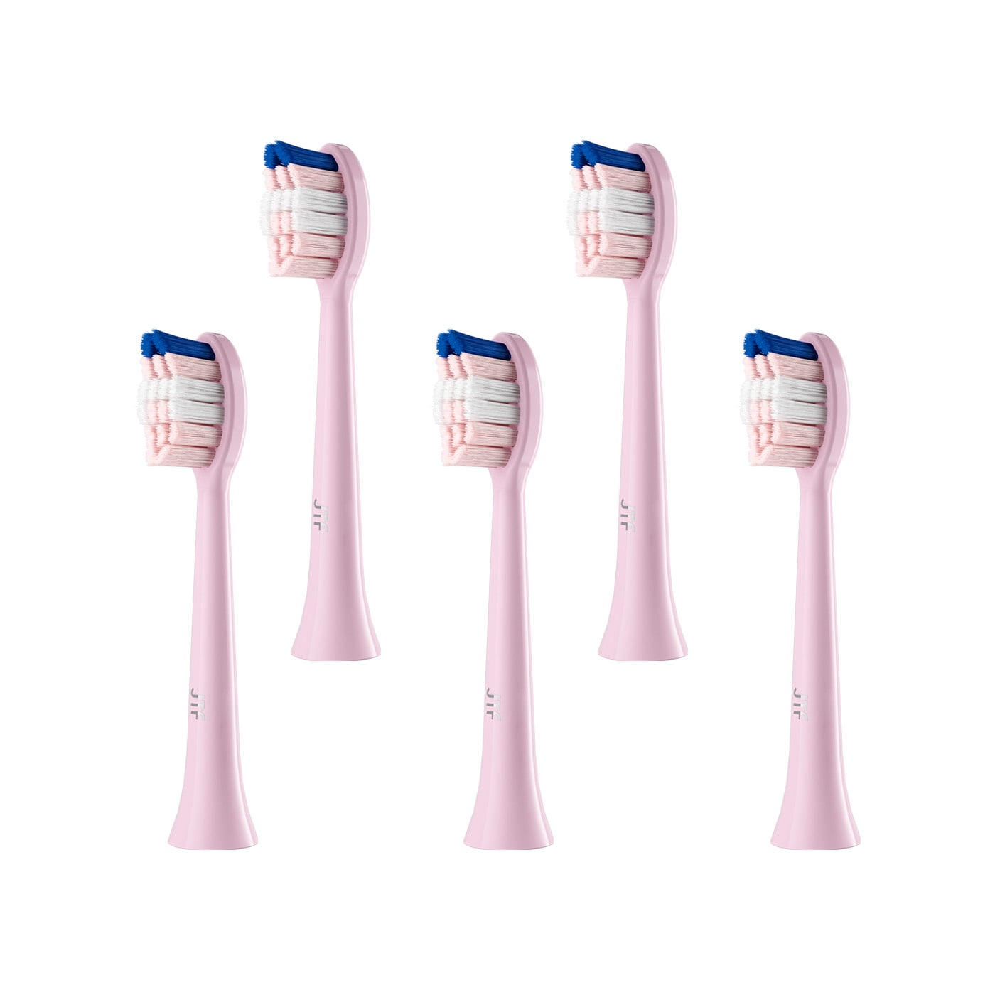 JTF Sonic Smart Toothbrush Genuine Standard Brush Heads, 5 Pack, Pink, P200