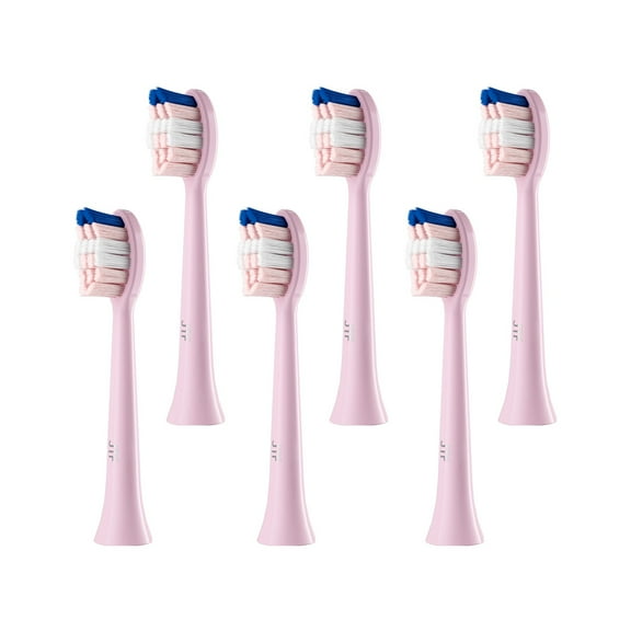 JTF Sonic Smart Toothbrush Genuine Standard Brush Heads, 6 Pack, Pink, P200