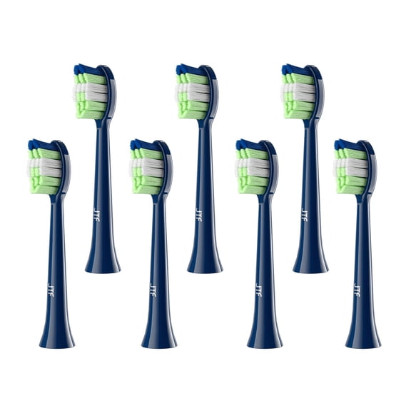 JTF Sonic Smart Toothbrush Genuine Standard Brush Heads, 7 Pack, Blue, P200