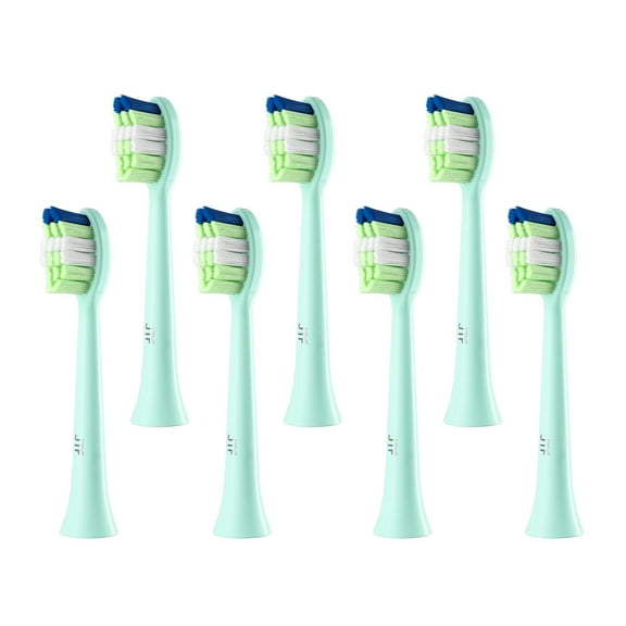 JTF Sonic Smart Toothbrush Genuine Standard Brush Heads, 7 Pack, Green, P200