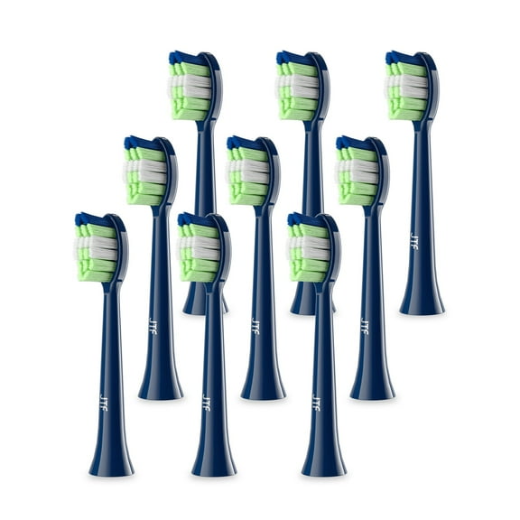 JTF Sonic Smart Toothbrush Genuine Standard Brush Heads, 9 Pack, Blue, P200