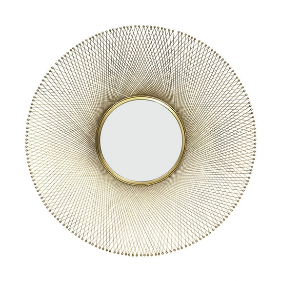 JTH LUXE Stellar 45" Round Gold Accent Mirror