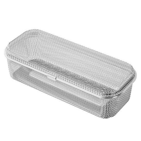 JTHNC Dishwasher Basket, Stainless Steel Dishwasher Silverware Basket, Replacement Dishwasher Utensil Basket Rectangular Mesh Drain Dishwasher Basket for Small Items Kitchen Organizer Counter