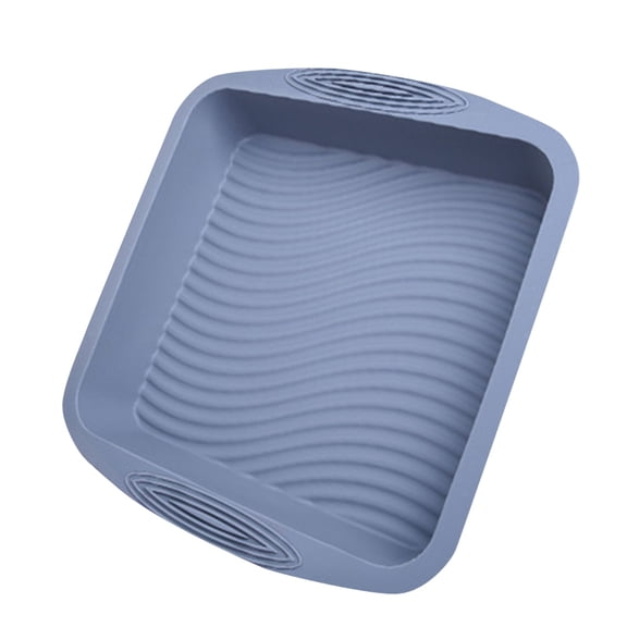 JTHNC Silicone Square Cake Pan - 10 Inch Non-Stick, Easy Release, Heat Resistant for Baking Cakes with Easy Grip Frame Handles, Brownies, Cheesecakes for Oven, Microwave, Freezer and Dishwasher Safe