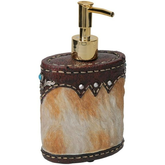 Jt International Faux Cowhide Western Resin Soap & Lotion Dispenser Pumps