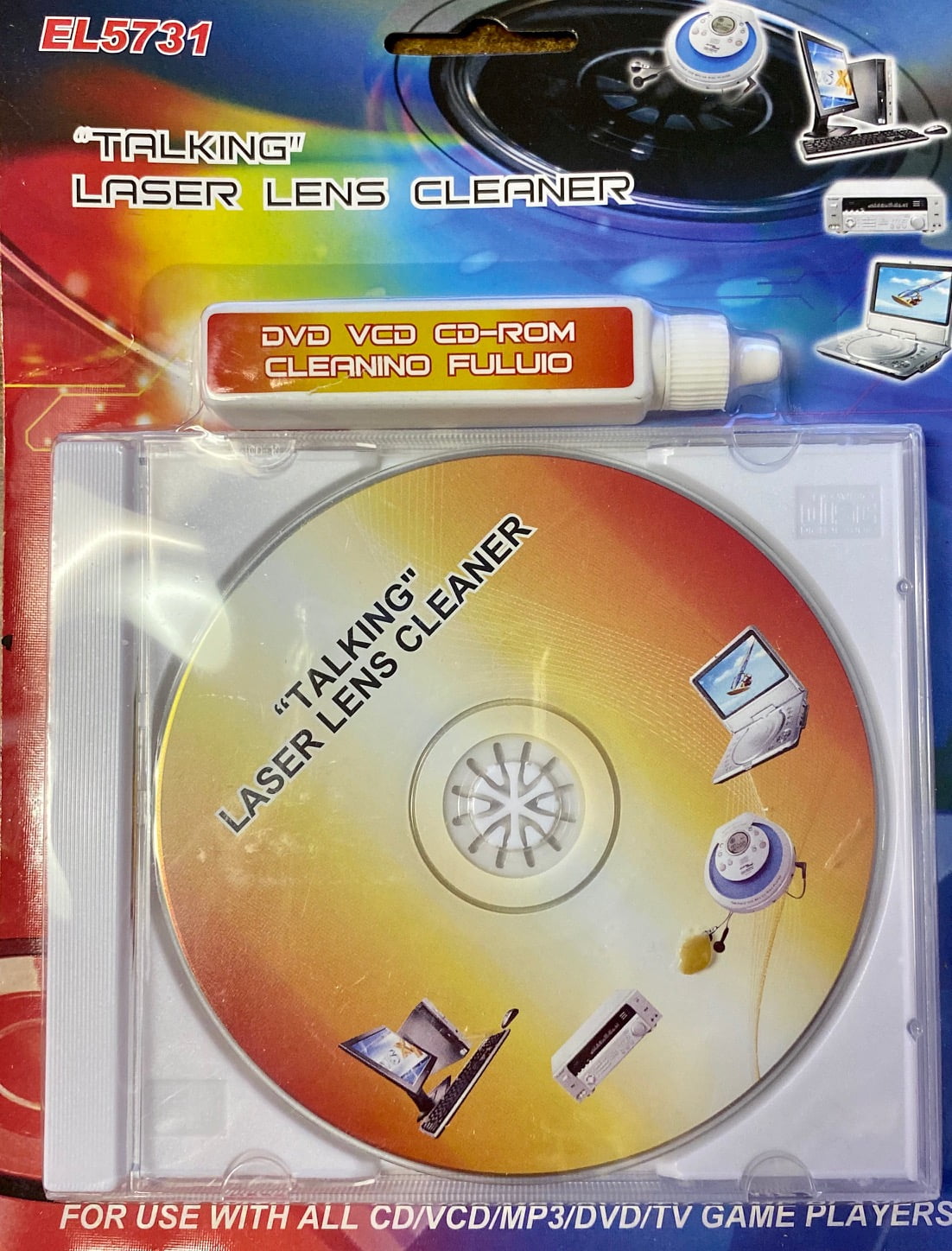 JTITalking Wet/Dry CD/DVD Laser Lens Cleaner Game Player Xbox PS2