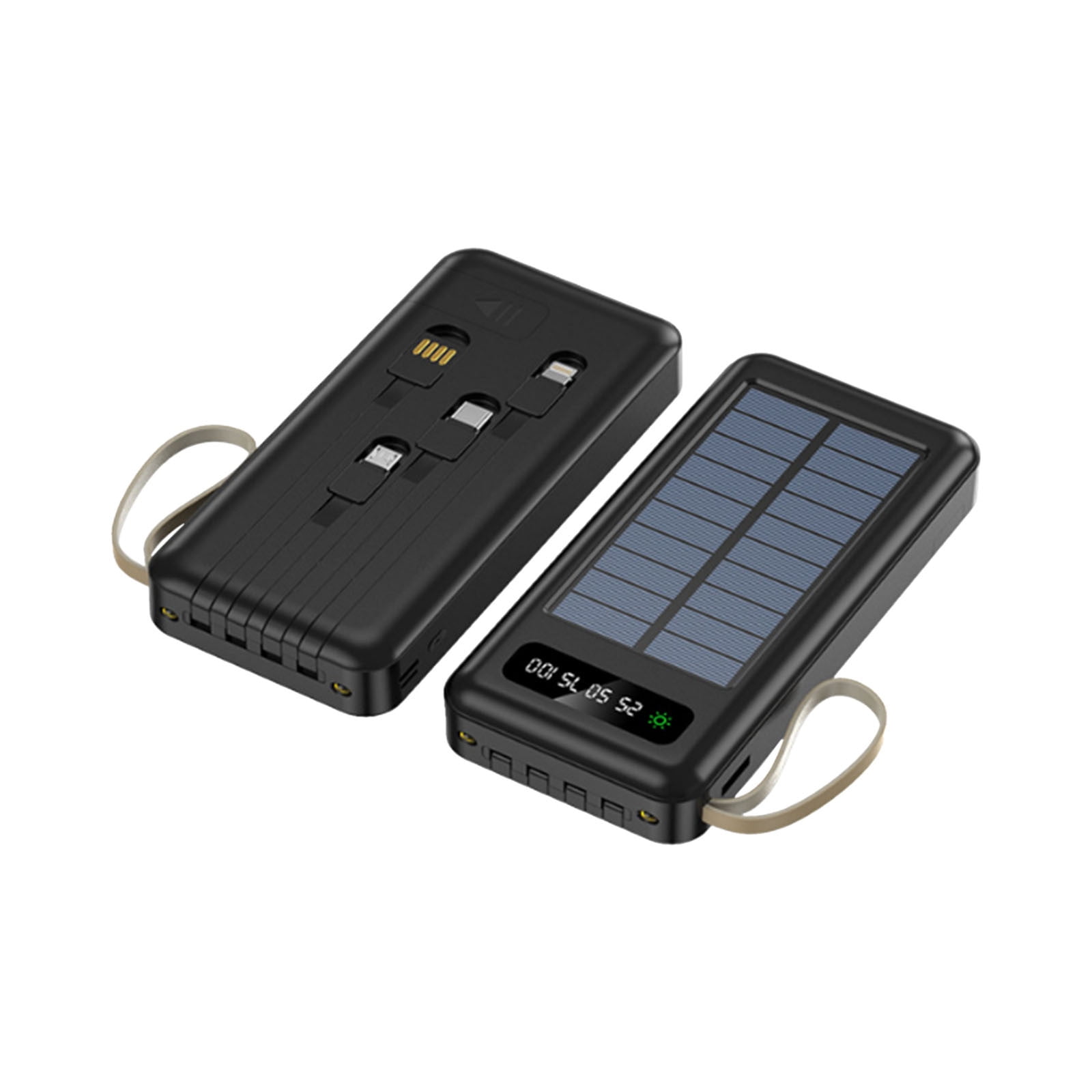 JTNeq Massive 30000mAh Solar Battery Pack with Integrated USB and LED Light for Ultimate Outdoor Power