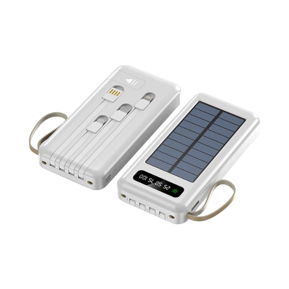 JTNeq Massive 30000mAh Solar Battery Pack with Integrated USB and LED Light for Ultimate Outdoor Power