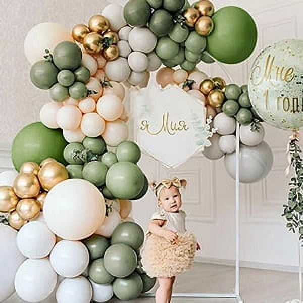 Green Balloon Garland Kit 137pcs Retro Olive Green, Peach White And Gold  Latex Balloons Arch Kit For Wedding Birthday, Baby Bridal Shower Decoration