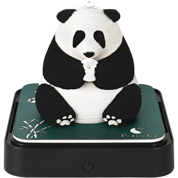 JTNero 3D Memo Pad Creative Panda 3D Desk Note Pad with Light Tear-Away 3D Art Note Pad DIY Paper Carving Art for Home Office Desktop Decoration Gift