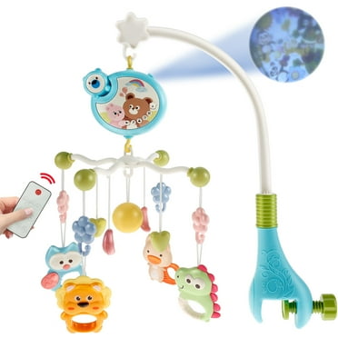 JTNero Baby Crib Mobile with Music and Light Cute 360° Rotation Crib Mobile Toys with Remote Control,Removable Music Box and Rattle 433 Songs for Baby Newborns 0 3 6 12 Months