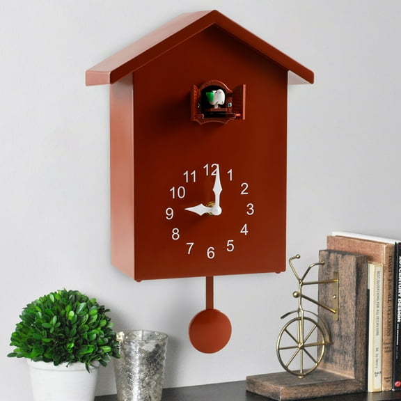 JTNero Cuckoo Clock Plastic Cuckoo Wall Clock with Bird Tweeting Sound Hanging Bird Clock Minimalist Cuckoo Clock Decorative for Home Living Room