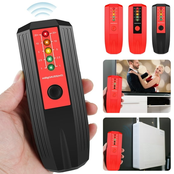 JTNero EMF Meter High Accuracy Electromagnetic Field Radiation Detector Battery Powered Electric EMF Detector Ghost Hunting Paranormal Equipment Tester for Industrial Construction