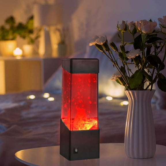 JTNero Volcano Lava Lamp USB/Battery Operated Volcano Night Light Multi-Color Changing Volcano Lamp Decorative Reusable Simulated Volcano Ambience Lamp for Home Office 7x7x23.5 cm
