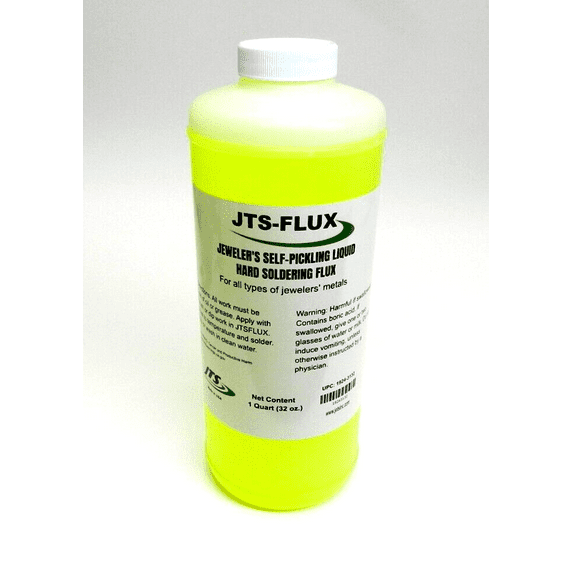 JTS-FLUX Self Pickling Flux for Precious Metals Gold Silver Jewelry and Hard Soldering 32oz / A soldering flux for use with Silver, Gold, Platinum, or other metals with high melting points - USA