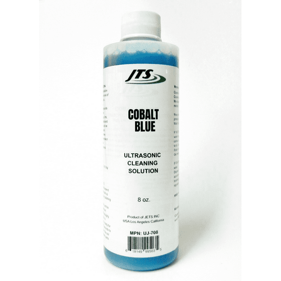 JTS Ultrasonic Cleaner Solution Cobalt Blue 8 OZ. Cleaning Jewelry & Compounds
