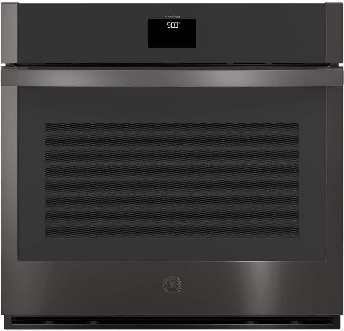 "JTS5000BNTS 30"" Built-In Single Electric Convection Wall Oven with True European Convection Hidden Backlit LCD Control Precision Temperature Probe Self-Clean"