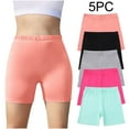 thumbnail image 1 of JTSRKL 5 Pack Cotton Girls Bike Shorts Lightweight Quick Dry Summer Elastic Waist Soft Comfortable Short Leggings Cartwheel Under Dress Dance Shorts Multicolor#06 7-8 Years, 1 of 10