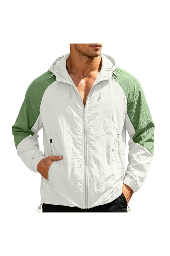 Full Zip UPF50+ Hoodie for Men Lightweight Silky Smooth Long Sleeve Sun Protection Jacket Breathable Fishing Shirts with Pockets Black L