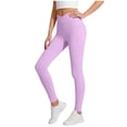 thumbnail image 1 of JTSRKL Girls Athletic Leggings Kids V-Cross Stretchy High Waist Tummy Control Yoga Running Dance Gym Pants with Pockets Purple 13-14 Years, 1 of 8
