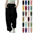 thumbnail image 1 of JTSRKL Girls Sweatpants Kids Soft Cotton Casual Solid Color Drawstring Elastic Waist Baggy Joggers Athletic Pants with Pockets for Teen Girls Purple 13-14 Years, 1 of 7