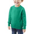 thumbnail image 1 of JTSRKL Kids Girls Fall Sweaters Lightweight Casual Solid Color Long Sleeve Crewneck Knitted Cute Pullover Sweaters Jumper Tops Green 7-8 Years, 1 of 6