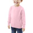 thumbnail image 1 of JTSRKL Kids Girls Fall Sweaters Lightweight Casual Solid Color Long Sleeve Crewneck Knitted Cute Pullover Sweaters Jumper Tops Pink 4-5 Years, 1 of 6