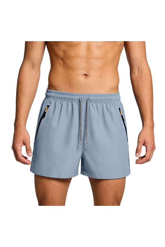 Liner Quick Dry Trunks for Men Drawstring Elastic Waist Ice Silk Cooling Pants Loose Breathable Summer Beach Water Sport Bottoms