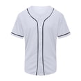 thumbnail image 1 of JTSRKL Mens Athletic Baseball Jersey Button Front Short Sleeve Training Shirts Crewneck Lightweight Breathable Summer Sport Casual Tops, 1 of 5