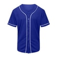 thumbnail image 1 of JTSRKL Mens Athletic Baseball Jersey Button Front Short Sleeve Training Shirts Crewneck Lightweight Breathable Summer Sport Casual Tops, 1 of 5