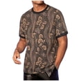 thumbnail image 1 of JTSRKL Mens Embroidered Jacquard T-shirts Patchwork Casual Loose Sporty Short Sleeve Crew Neck Tees Comfy Relaxed Daily Versatile Tops, 1 of 9