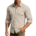 thumbnail image 1 of JTSRKL Mens Ice Silk Long Sleeve Shirts Quick Dry Mesh Back Ventilation Breathable Tees Zip Pockets Loose Fit Tactical Fishing Outdoor Tops, 1 of 9