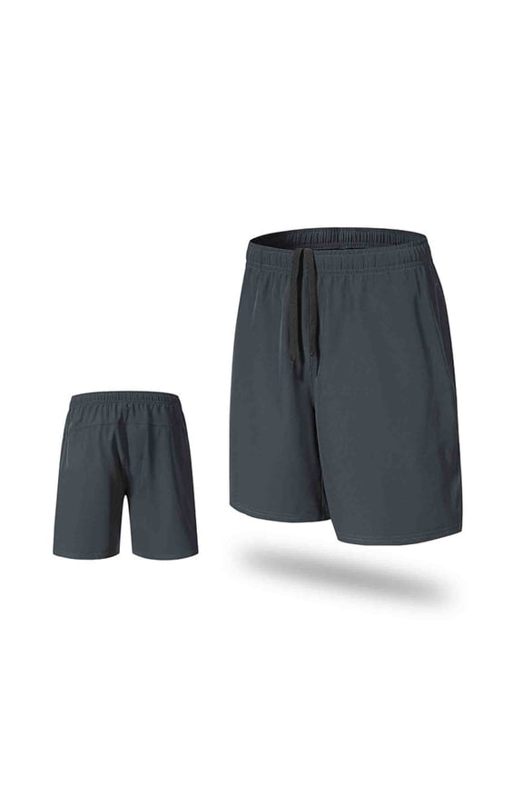 Mens Linerless Quick Dry Gym Shorts Elastic Waist Stretch Lightweight Zipper Pockets Swim Pants Running Lightweight Comfort Fit Bottoms