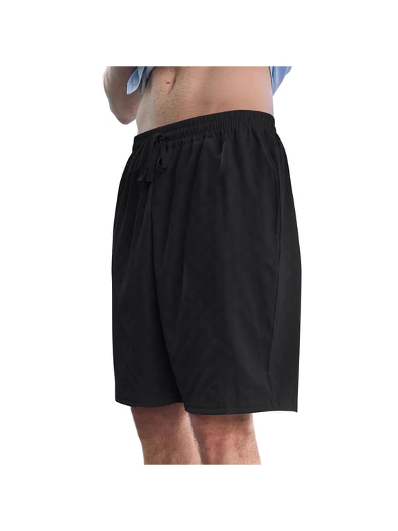 Mens Loose Boxer Shorts Athletic Drawstring Elastic Waist Lightweight Quick Dry Pants Side Pockets Summer Running Gym Active Bottoms