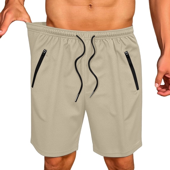 JTSRKL Mens Mesh Athletic Shorts Drawstring Elastic Waist Lightweight Quick Dry Short Pants Summer Gym Running Athletic Casual Sport Bottoms