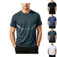 thumbnail image 1 of JTSRKL Mens Quick Dry Athletic Tees Sun Protection Breathable Lightweight Flex Athletic Gym Rash Guards Summer Running Daily Comfort Soft Tops, 1 of 7