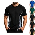 thumbnail image 1 of JTSRKL Mens Quick Dry Shirts Printed Crewneck Short Sleeve Breathable Lightweight Tees Summer Gym Training Big Size Active Sport Tops, 1 of 9