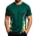 thumbnail image 1 of JTSRKL Mens Quick Dry Shirts Printed Crewneck Short Sleeve Breathable Lightweight Tees Summer Gym Training Big Size Active Sport Tops, 1 of 9