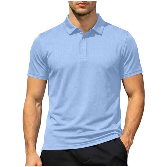 JTSRKL Mens Summer Golf Shirts Snap Button Half Zip Collared Lightweight Tees Business Stretchy Casual Daily Commute Comfort Loose Fit Tops