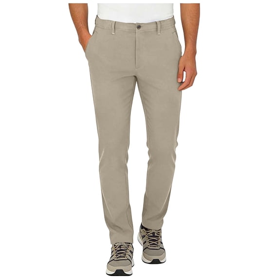 JTSRKL Mens Vintage Outdoor Golf Pants Stretch Slim Button Zip Pockets Casual Athletic Bottoms Classic Comfort Daily Versatile Trousers