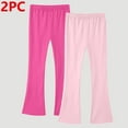 thumbnail image 1 of JTSRKL Pack of 2Pcs Girls Flare Leggings Kids High Waist Bell Bottom Pants Cute Teen Girls Stretchy Cotton Sweatpants for Casual & Athletic Mulitcolor#48 9-10 Years, 1 of 8