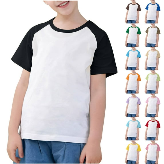 JTSRKL Preppy Youth T-Shirts Summer Raglan Short Sleeve Crewneck Fashion Tshirts for Teen Girls Lightweight Casual Graphic Tees Shirt Tops Sky Blue 13-14 Years