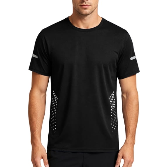 JTSRKL Quick Dry Mesh Tees for Men Breathable Lightweight Moisture Wicking Stretchy Shirts Summer Gym Running Active Casual Daily Tops