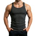 thumbnail image 1 of JTSRKL Ribbed Tank Tops for Men Slim Fit Sleeveless Textured Lightweight Breathable Shirts Stretchy Summer Training Beach Soft Fit Wear Tees, 1 of 9