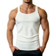 thumbnail image 1 of JTSRKL Ribbed Tank Tops for Men Slim Fit Sleeveless Textured Lightweight Breathable Shirts Stretchy Summer Training Beach Soft Fit Wear Tees, 1 of 9