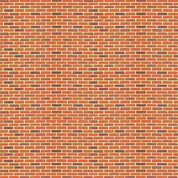 JTT Plastic Pattern Sheets, O Scale, Red Brick, 7.5"x12" Sheets, 2 Sheets per Pkg.