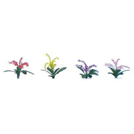 JTT Scenery Products 95508 3/4" Petunias, Red/Pink/Yellow/Purple (Pack of 40)