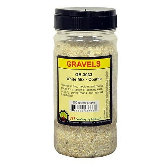 JTT Scenery Products Ballast and Gravel, White Mix, Coarse